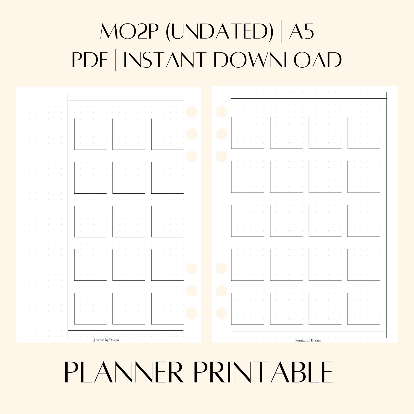 A5 MO2P UNDATED - PLANNER PRINTABLE