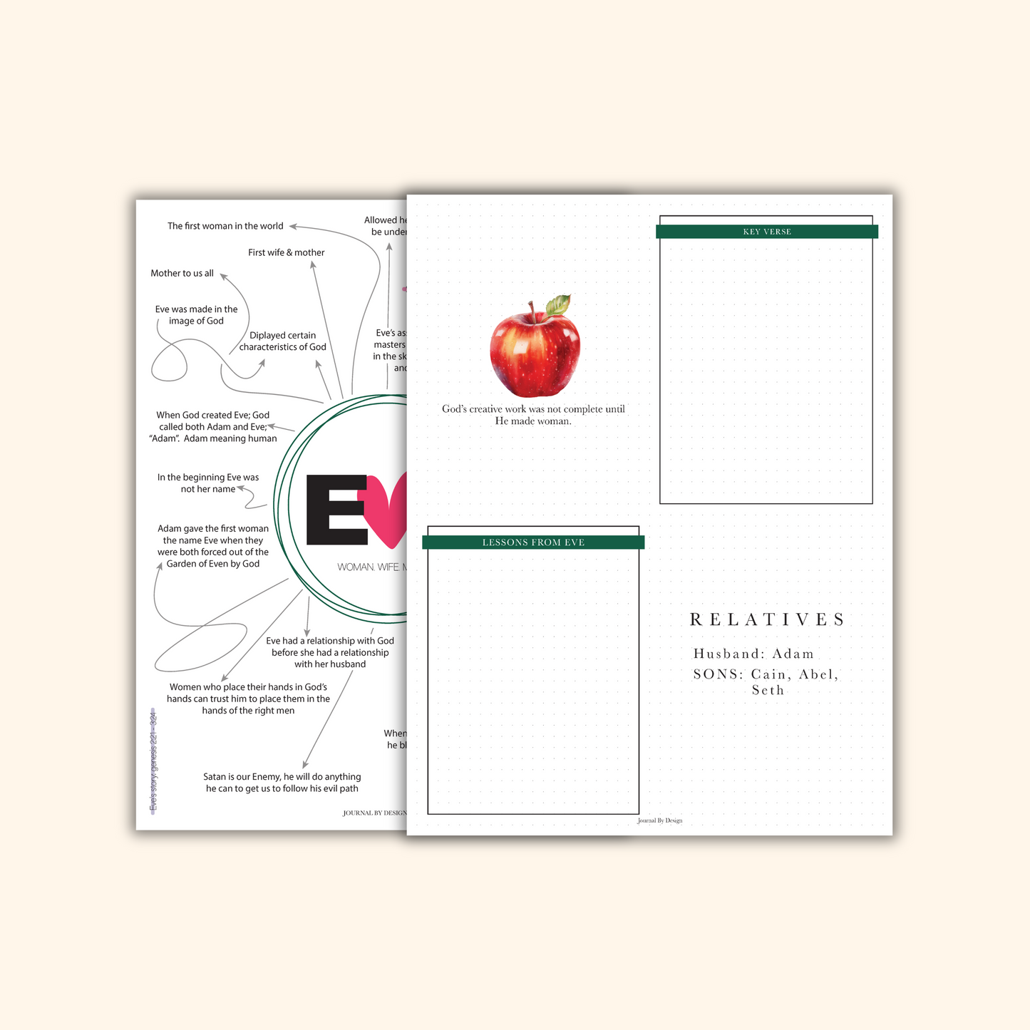 BIBLE JOURNALING PRINTABLE (Letter) - EVE