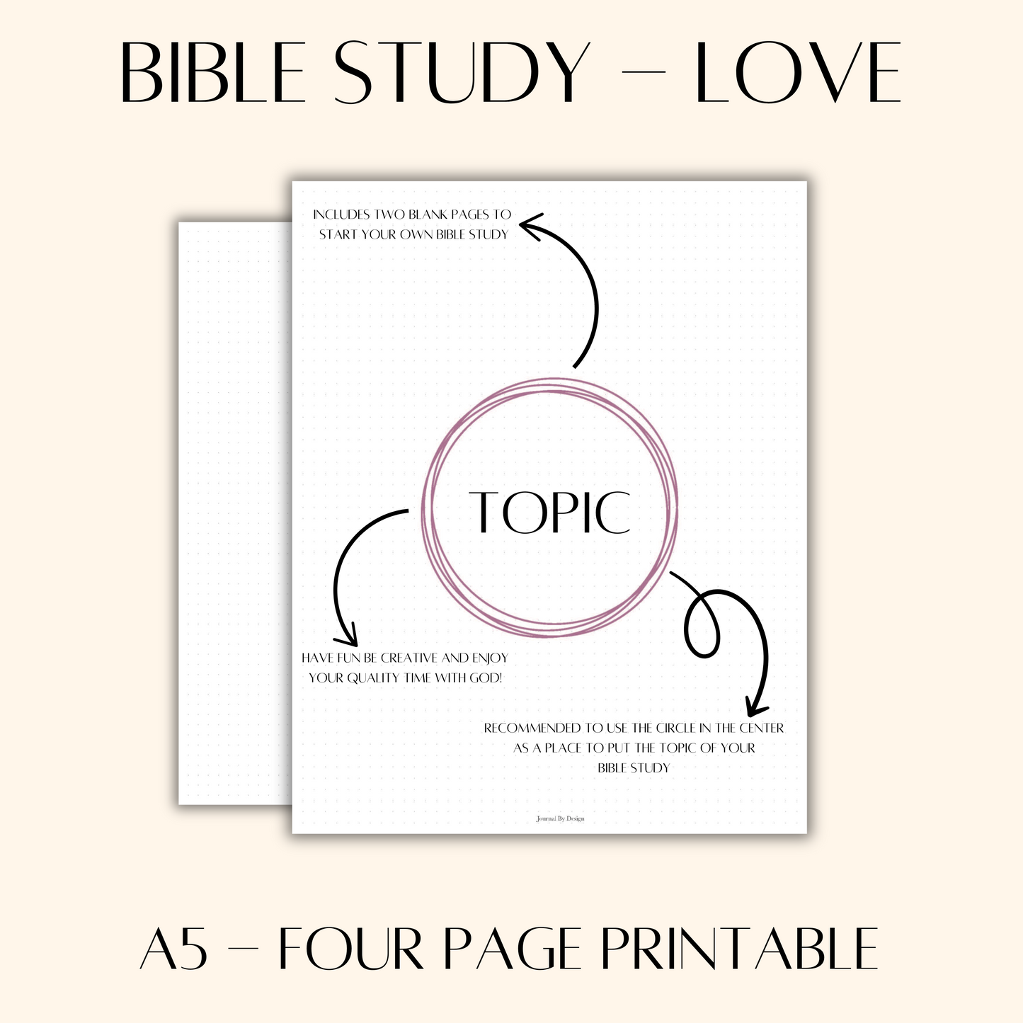 A5 BIBLE JOURNALING PRINTABLE- LOVE