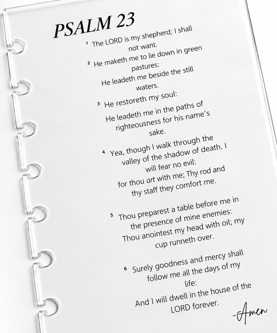 PSALM 23 ACRYLIC DASHBOARD