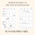 A5 MO2P UNDATED - PLANNER PRINTABLE