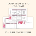 A5 BIBLE STUDY PRINTABLE - LOVE CHART