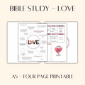 A5 BIBLE JOURNALING PRINTABLE- LOVE