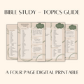 A5 BIBLE JOURNALING "TOPICS GUIDE" - PRINTABLE