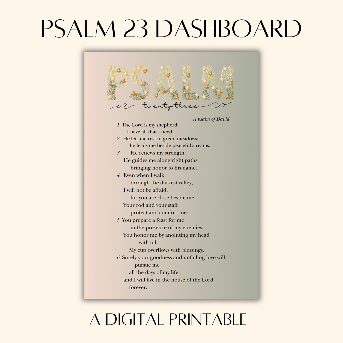 A5 PSALM 23 DASHBOARD
