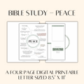 BIBLE JOURNALING PRINTABLE (Letter) - PEACE