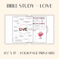 BIBLE JOURNALING PRINTABLE (Letter) - LOVE