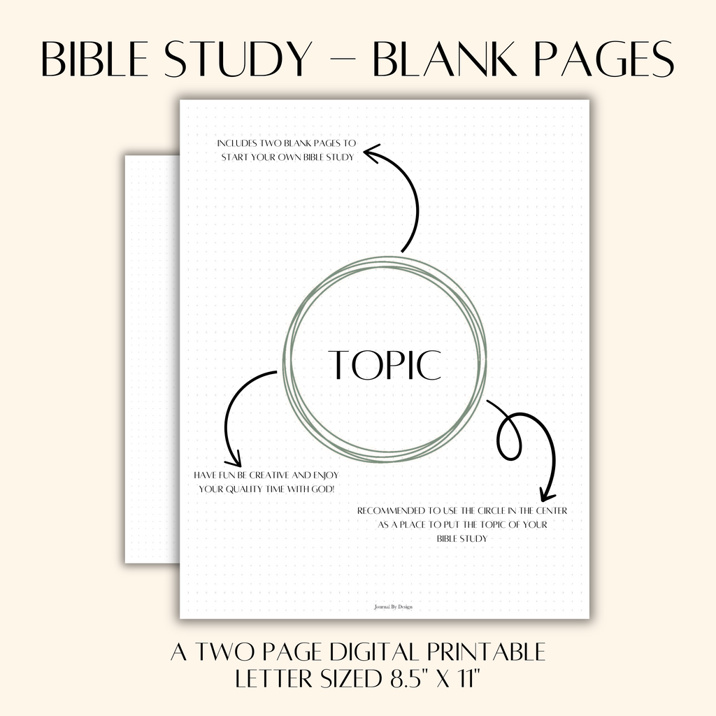 BIBLE JOURNALING PRINTABLE (Letter) - BLANK