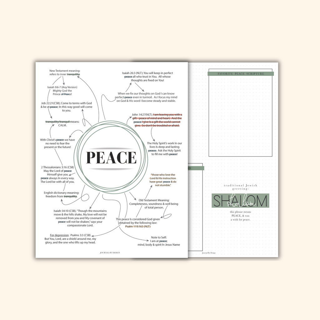 A5 BIBLE JOURNALING PRINTABLE - PEACE