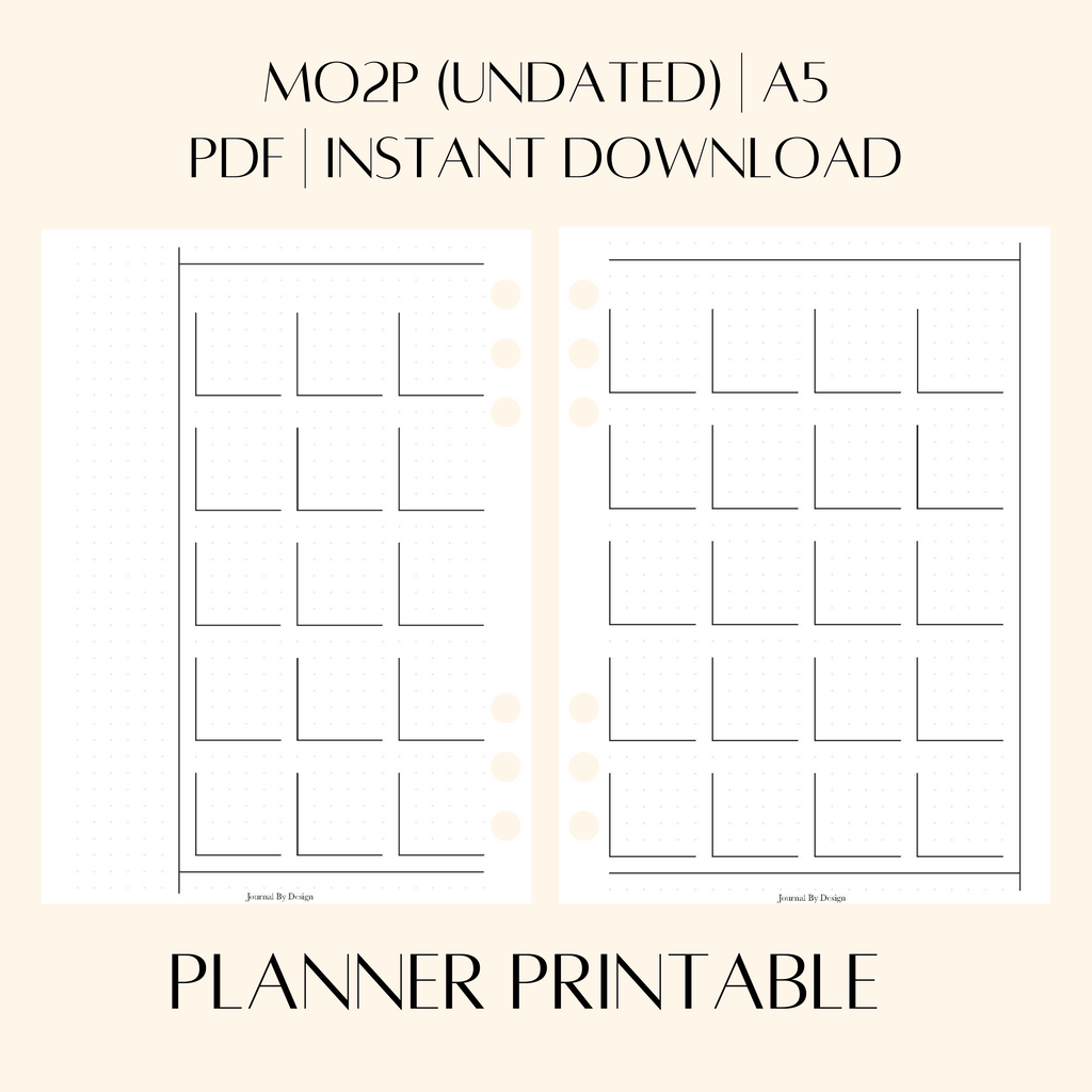 A5 MO2P UNDATED - PLANNER PRINTABLE