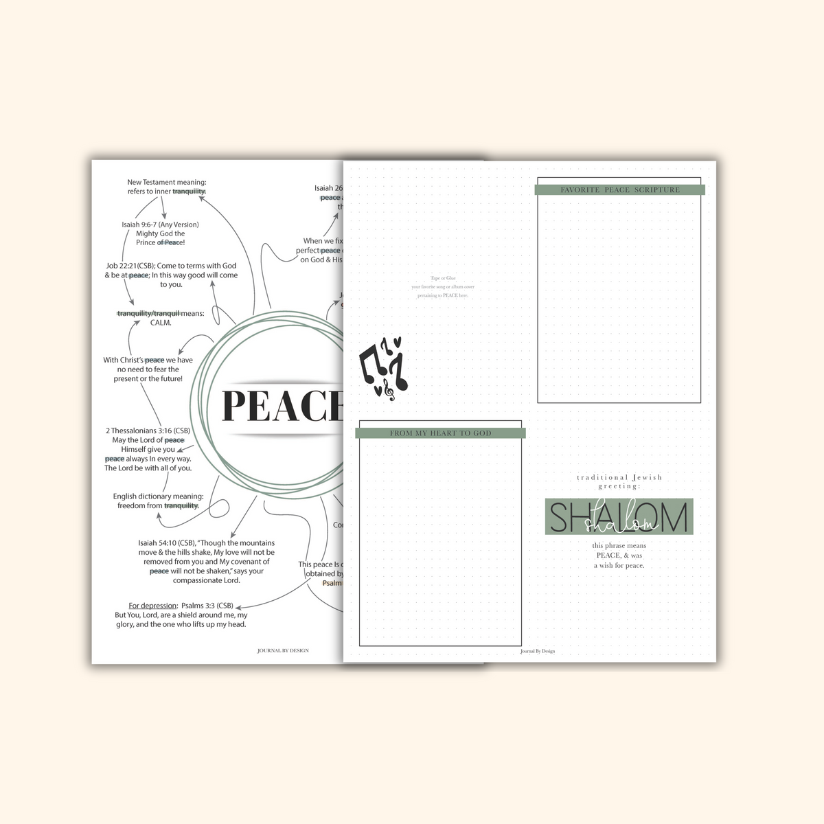 A5 BIBLE JOURNALING PRINTABLE - PEACE