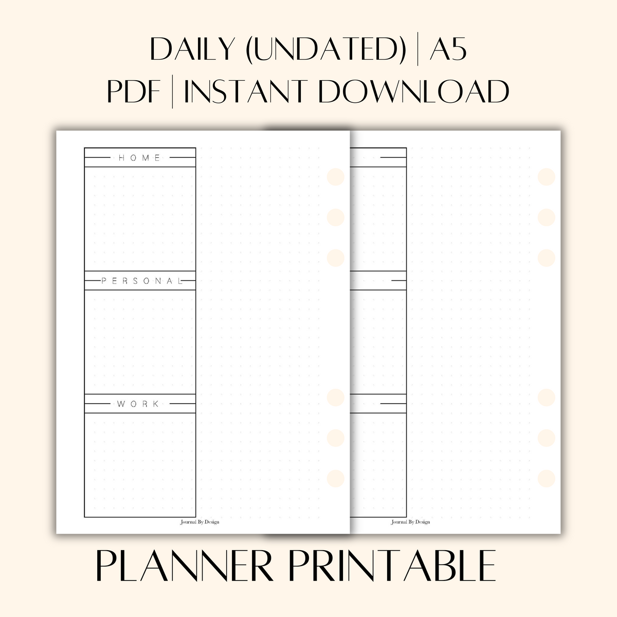 A5 DAILY PLANNER PRINTABLE (UNDATED)
