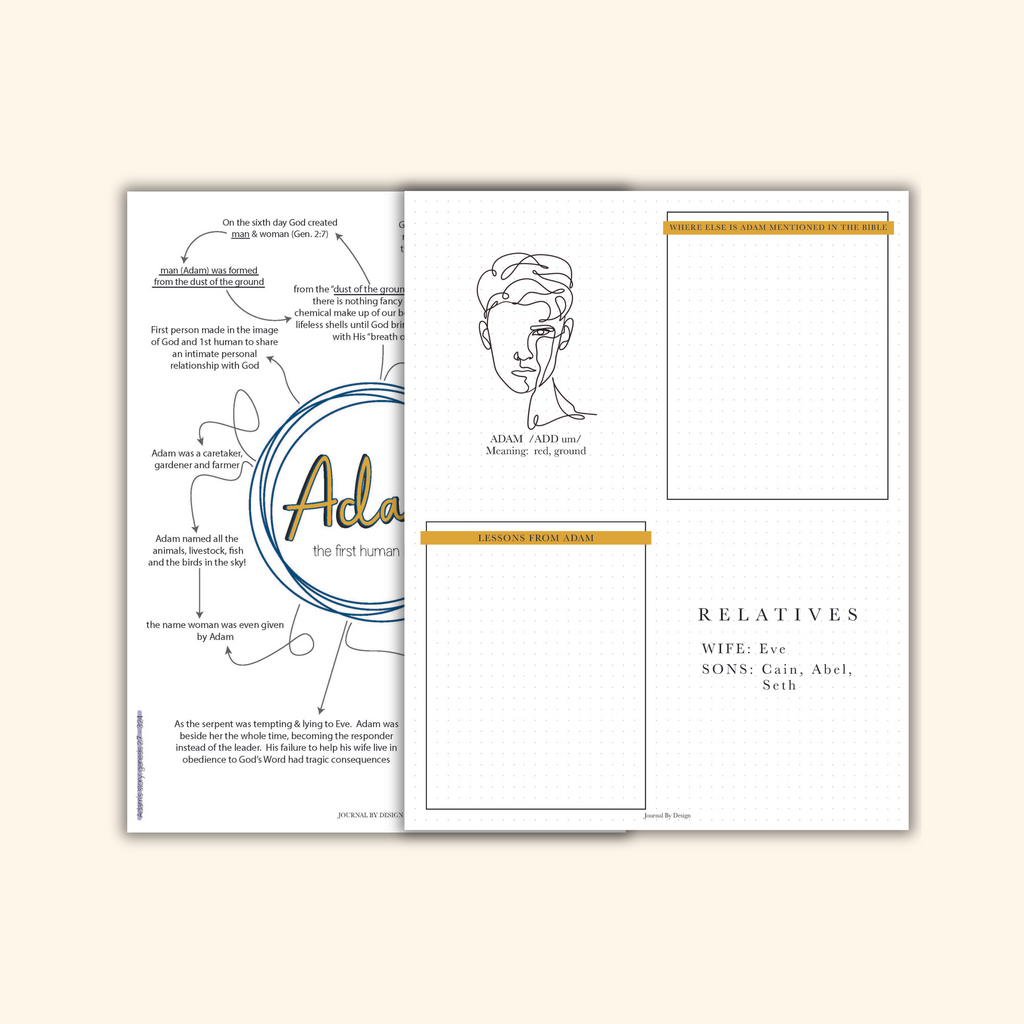 A5 BIBLE JOURNALING PRINTABLE - ADAM