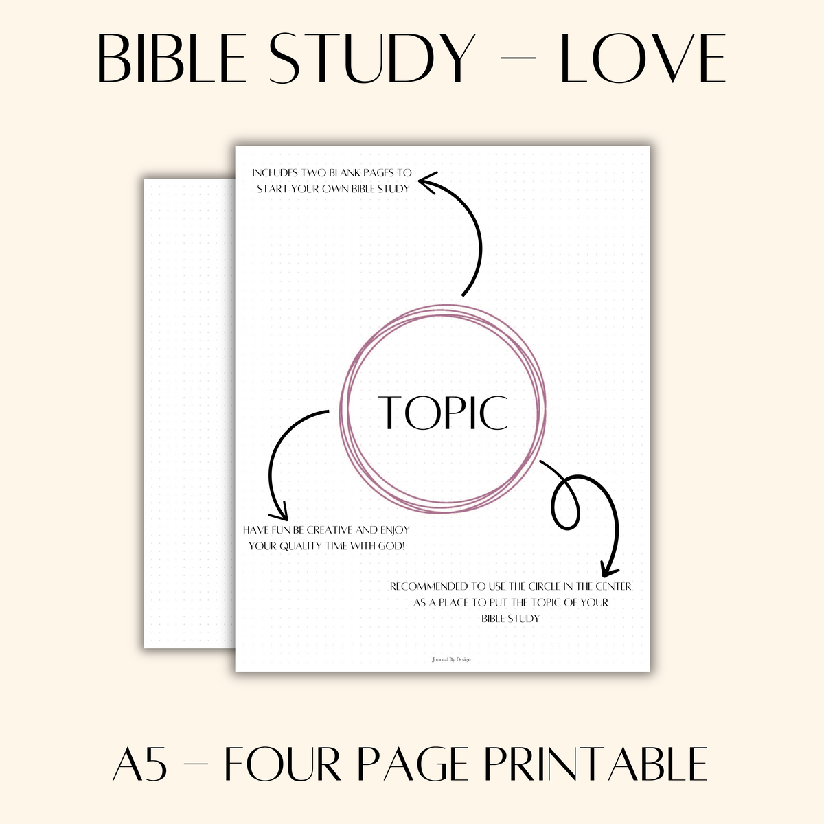 A5 BIBLE JOURNALING PRINTABLE- LOVE