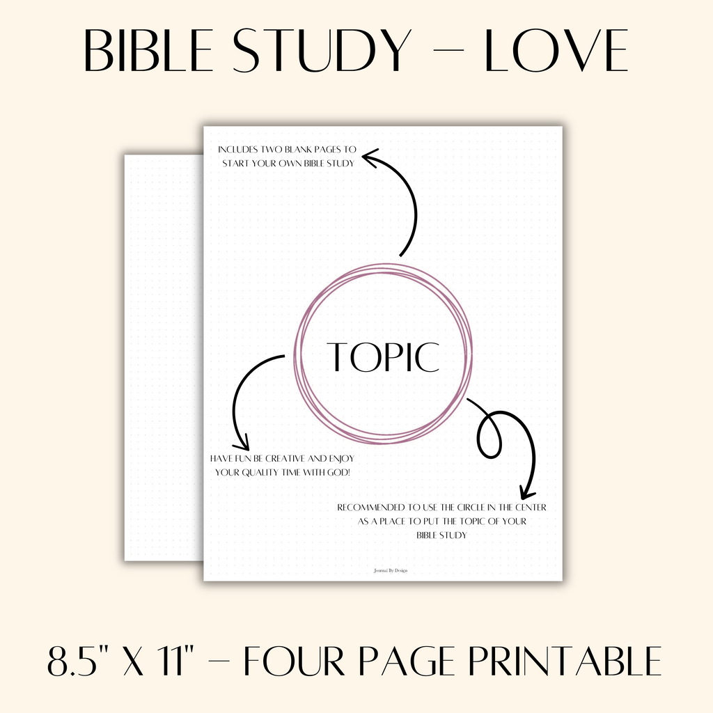 BIBLE JOURNALING PRINTABLE (Letter) - LOVE