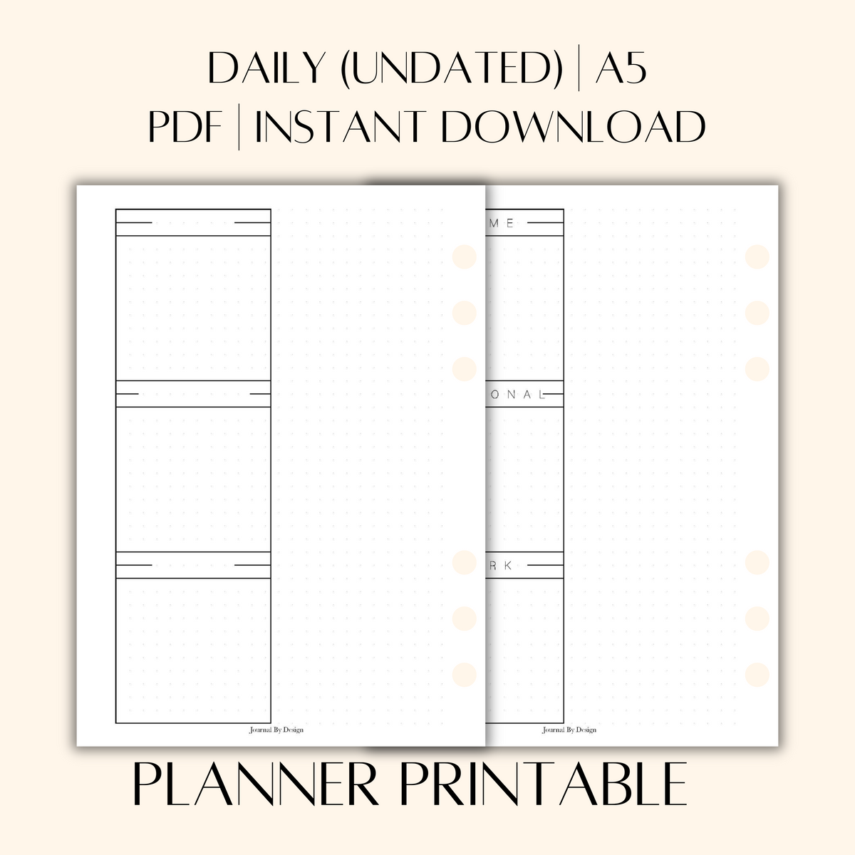 A5 DAILY PLANNER PRINTABLE (UNDATED)