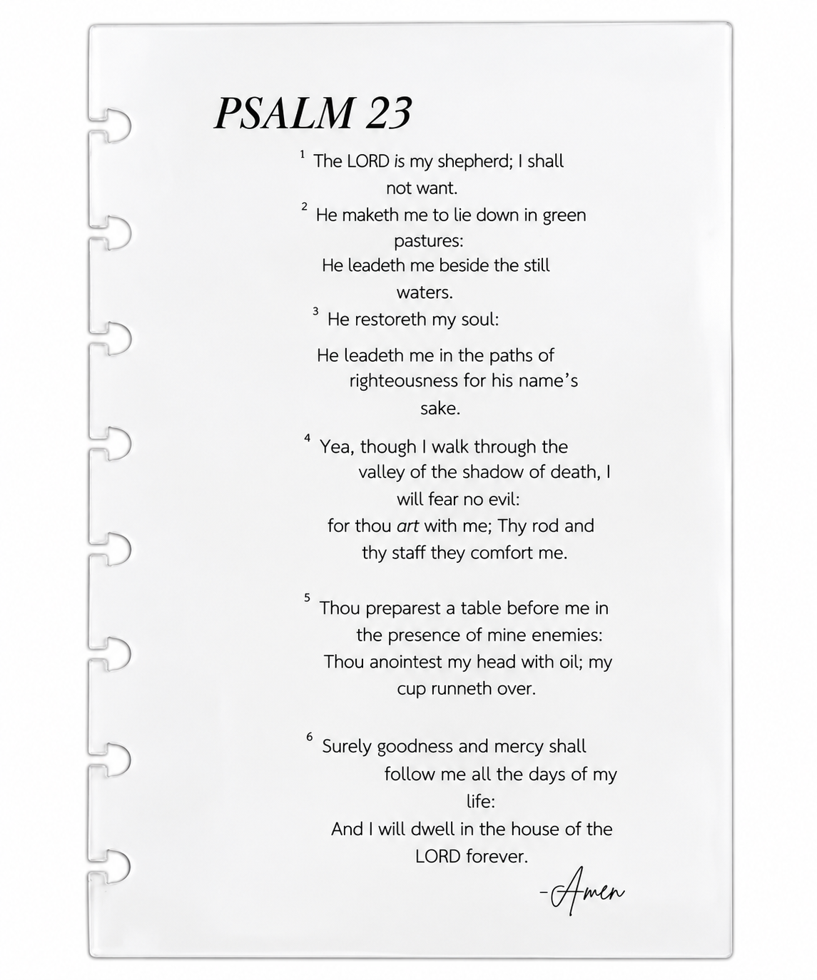 PSALM 23 ACRYLIC DASHBOARD