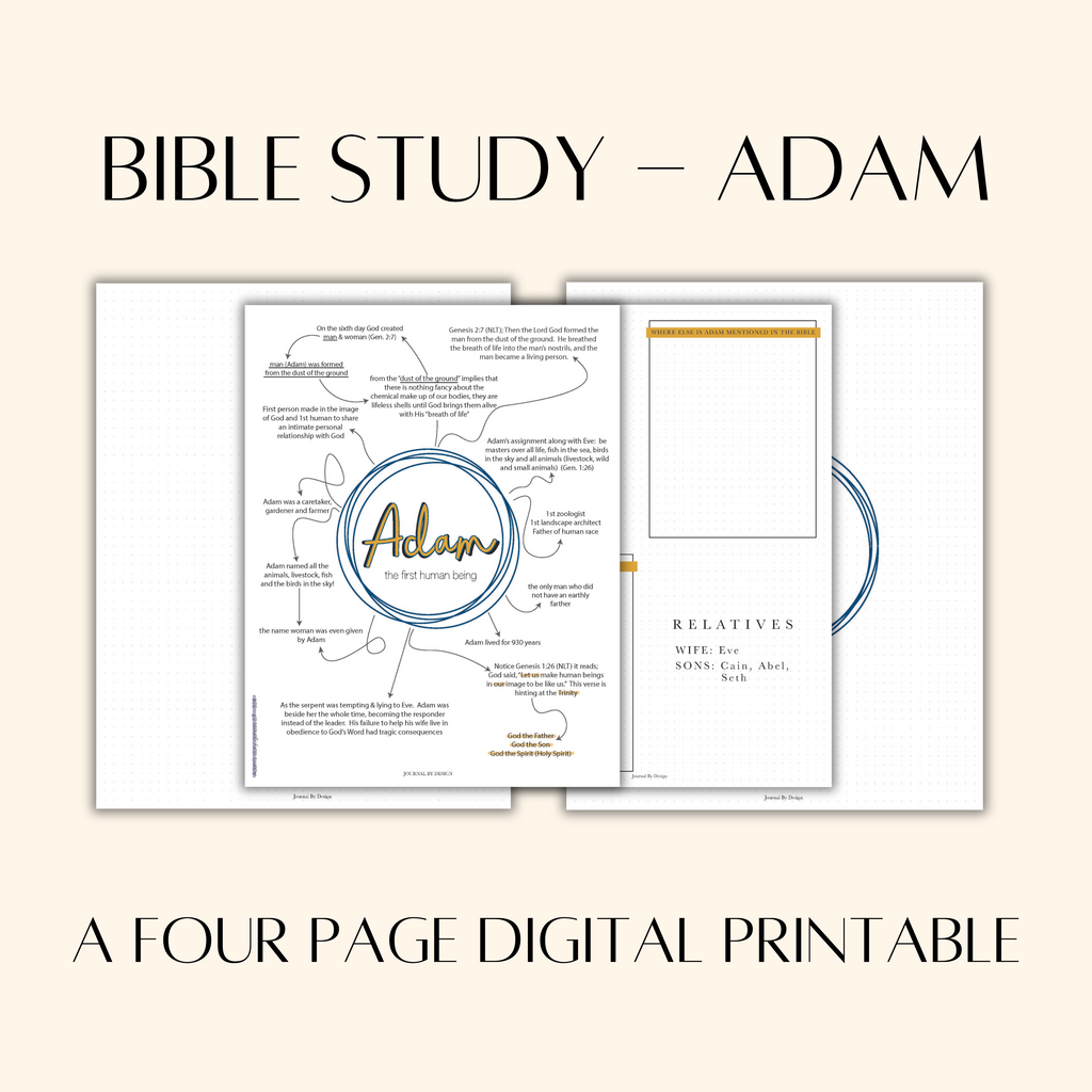 A5 BIBLE JOURNALING PRINTABLE - ADAM