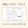 A5 BIBLE JOURNALING PRINTABLE - PEACE