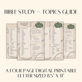 BIBLE JOURNALING "TOPICS GUIDE" -  (LETTER) PRINTABLE