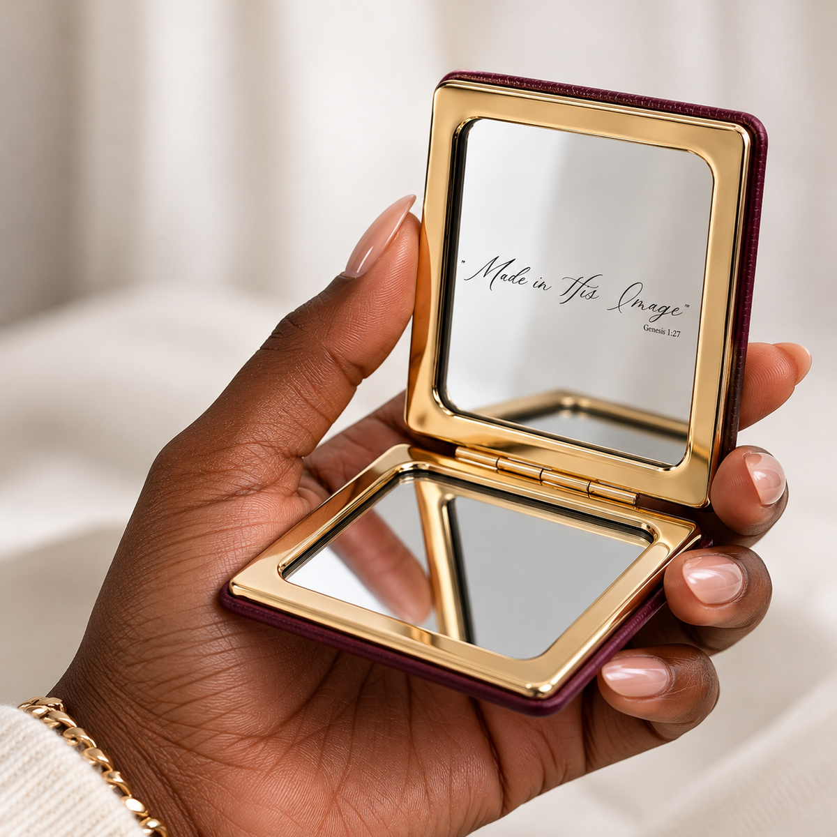 "MADE IN HIS IMAGE" COMPACT MIRROR